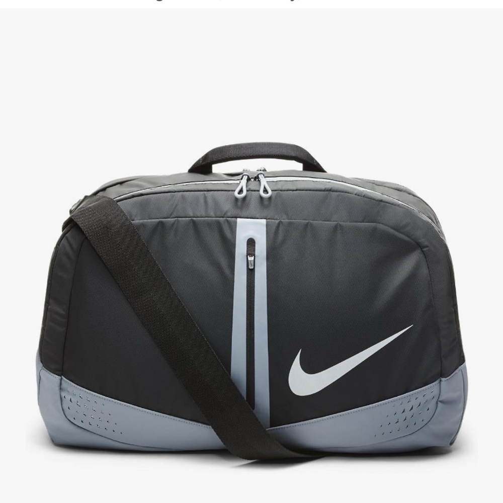 Nike Black and Gray Duffel Bag with Sporty Design NWOT